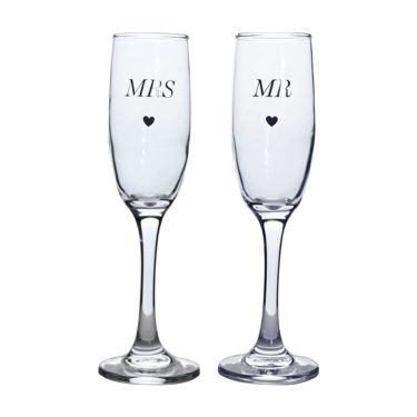 Champagne Flutes Set of 2 - Mr & Mrs