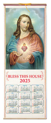 Wood Scroll Calendar Sacred Heart